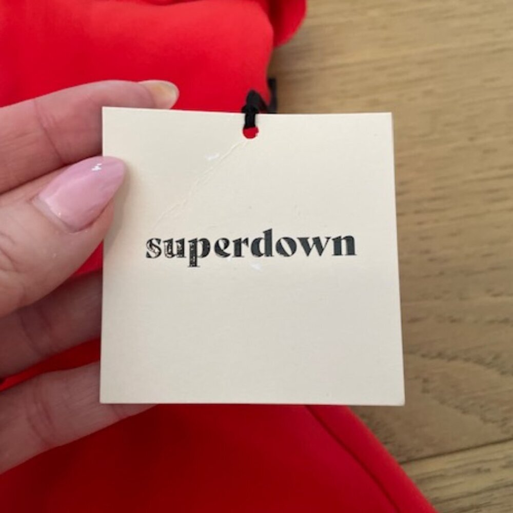 NWT Revolve Red Superdown Peyton Ruffle Dress Siz… - image 6